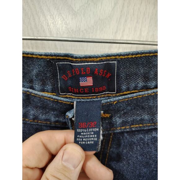 U.S. Polo Assn. Men's Blue Dark Wash Pockets Denim Straight Leg Jeans Size 36x32 - Picture 5 of 8